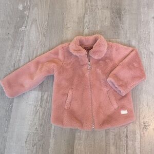 7 For All Mankind Dusty Rose Fur Jacket with Silky Lining